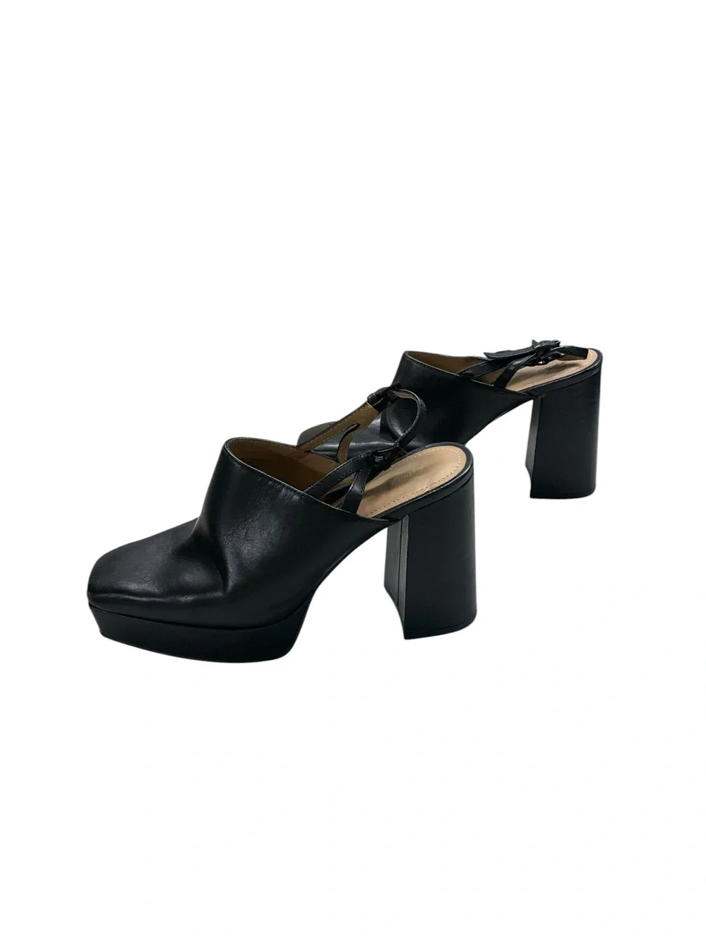 & Other Stories Black Platform Slingback Mules 38
